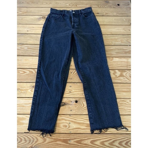 Pacsun High Rise Straight Leg Jeans Size 25 Women’s Black - Picture 1 of 10